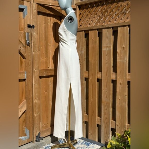 🆕 MISHA COLLECTION 🧿 NWOT The 'Alusia' Stretch Twill Maxi Dress, Ivory - Sz M - Picture 6 of 16